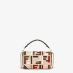 Baguette Mini Canvas Bag With Multicolor FF Embroidery - Image 3